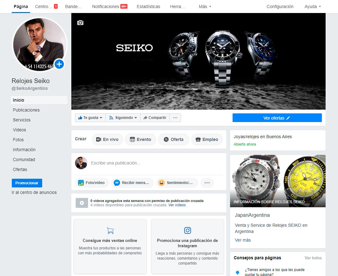 Marketing Digital de Relojes Seiko Argentina